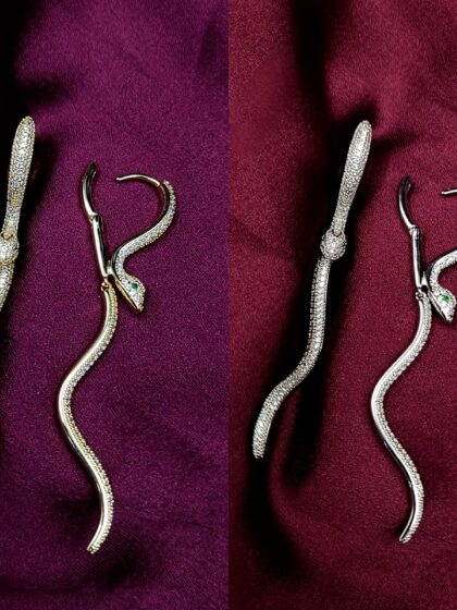 Snake AD Earrings – Dual Color Edition